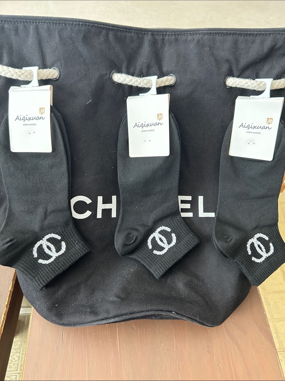 Black Logo Ankle Socks - Pack of 3 ($15 each)